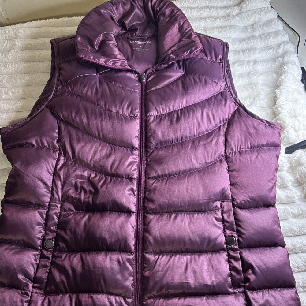 Liz Claiborne Purple Puffer Vest